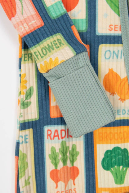 garden seed baby ribbed cotton zippy