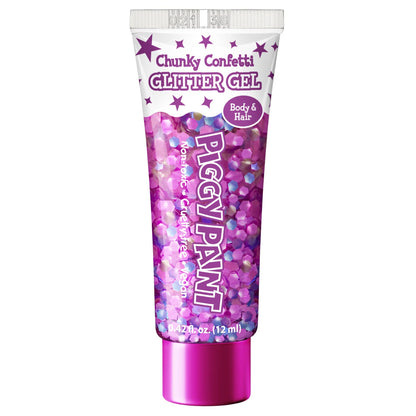 chunky confetti glitter gel - neon purple