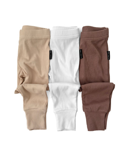 BAMBOO RIBBED LEGGINGS - MOCHA