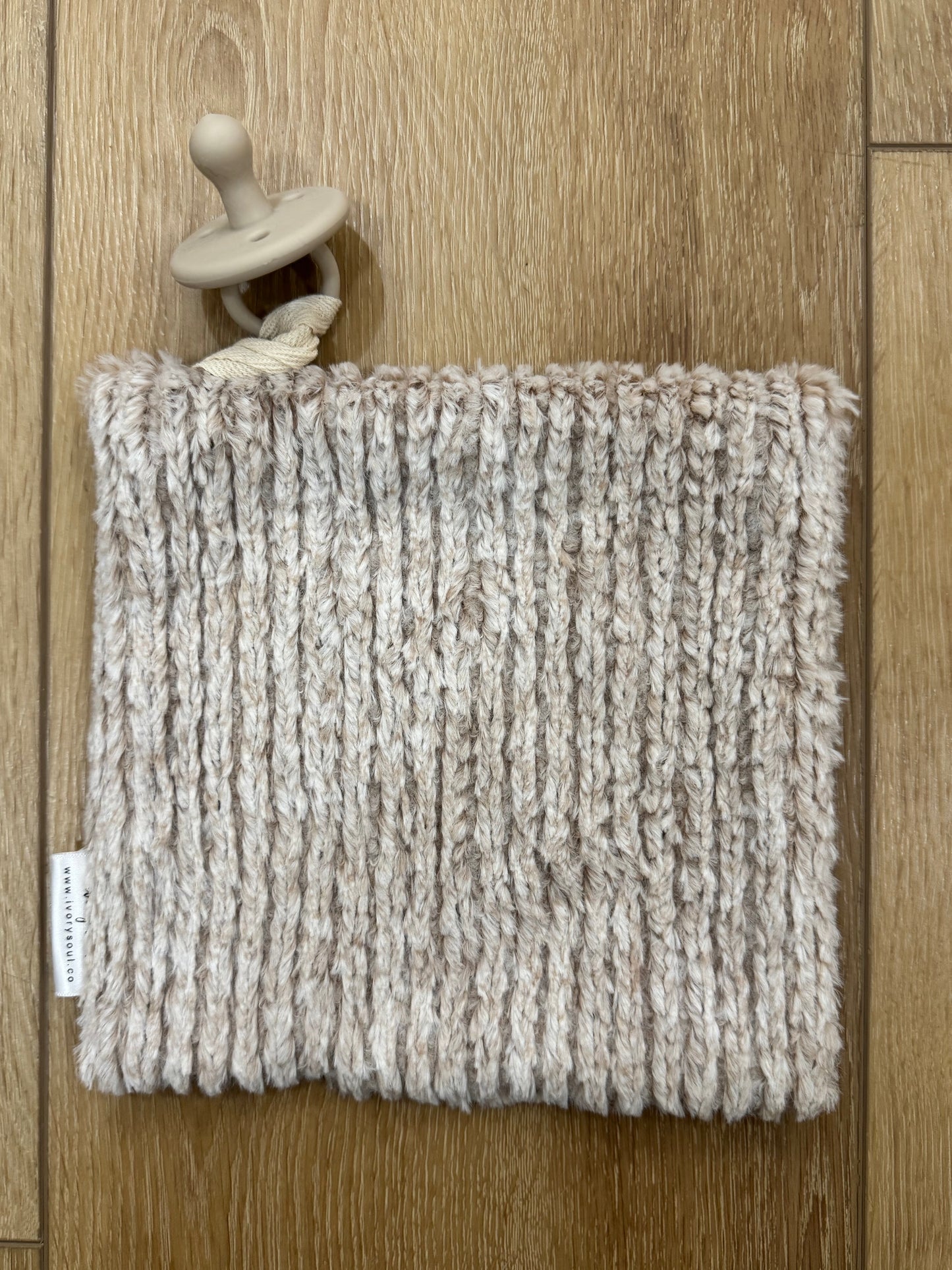 wildflower stripe pacifier blanket