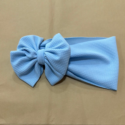 light blue bow