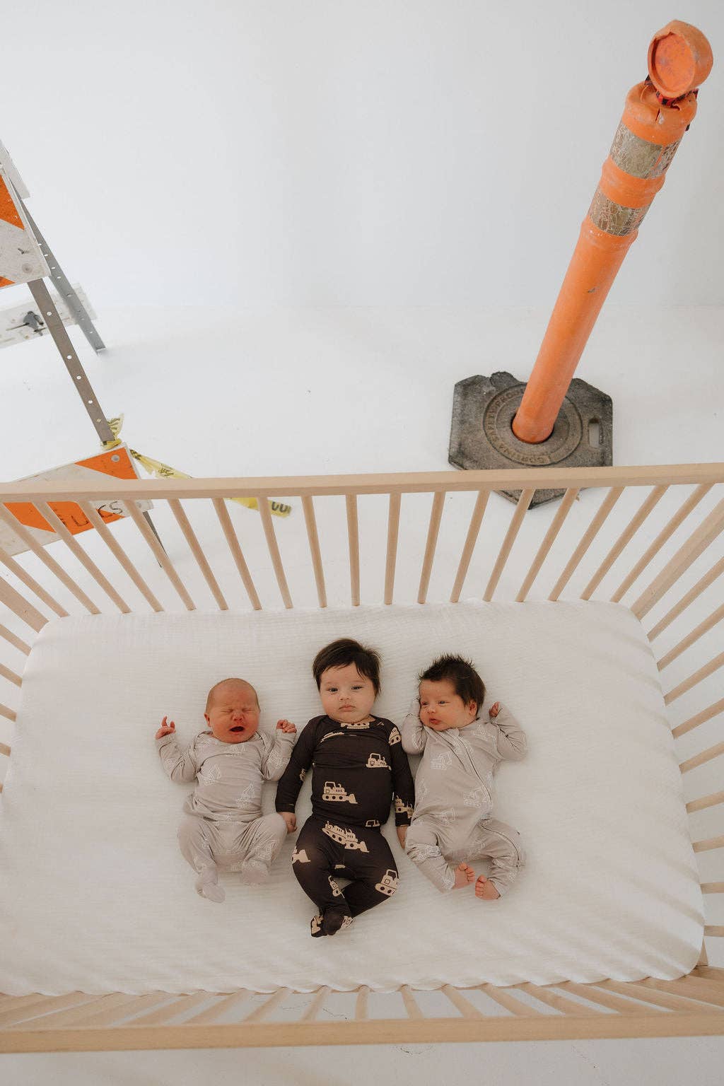 bamboo zip pajamas | excavator