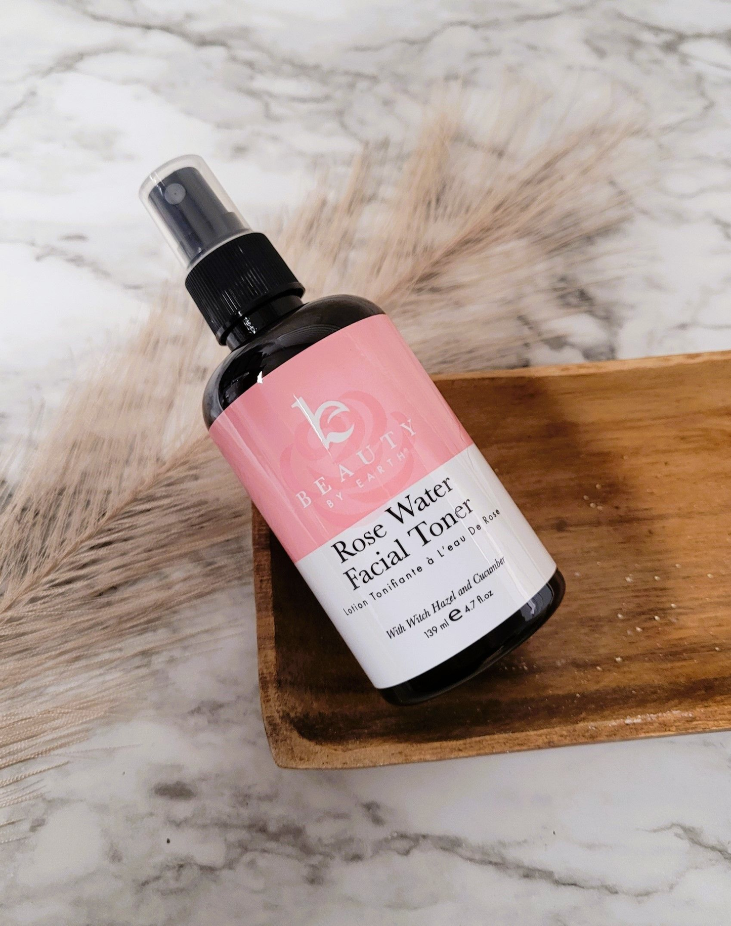 facial toner with witch hazel + rose water