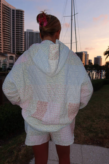quilted pastel shorts