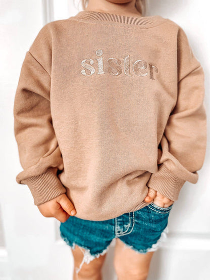 Sister Embroidered Crewneck Sweatshirt