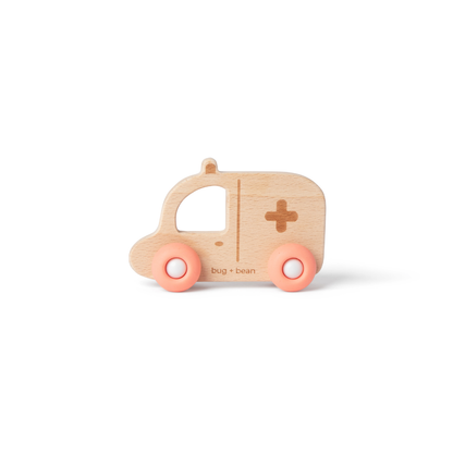 wooden ambulance toy