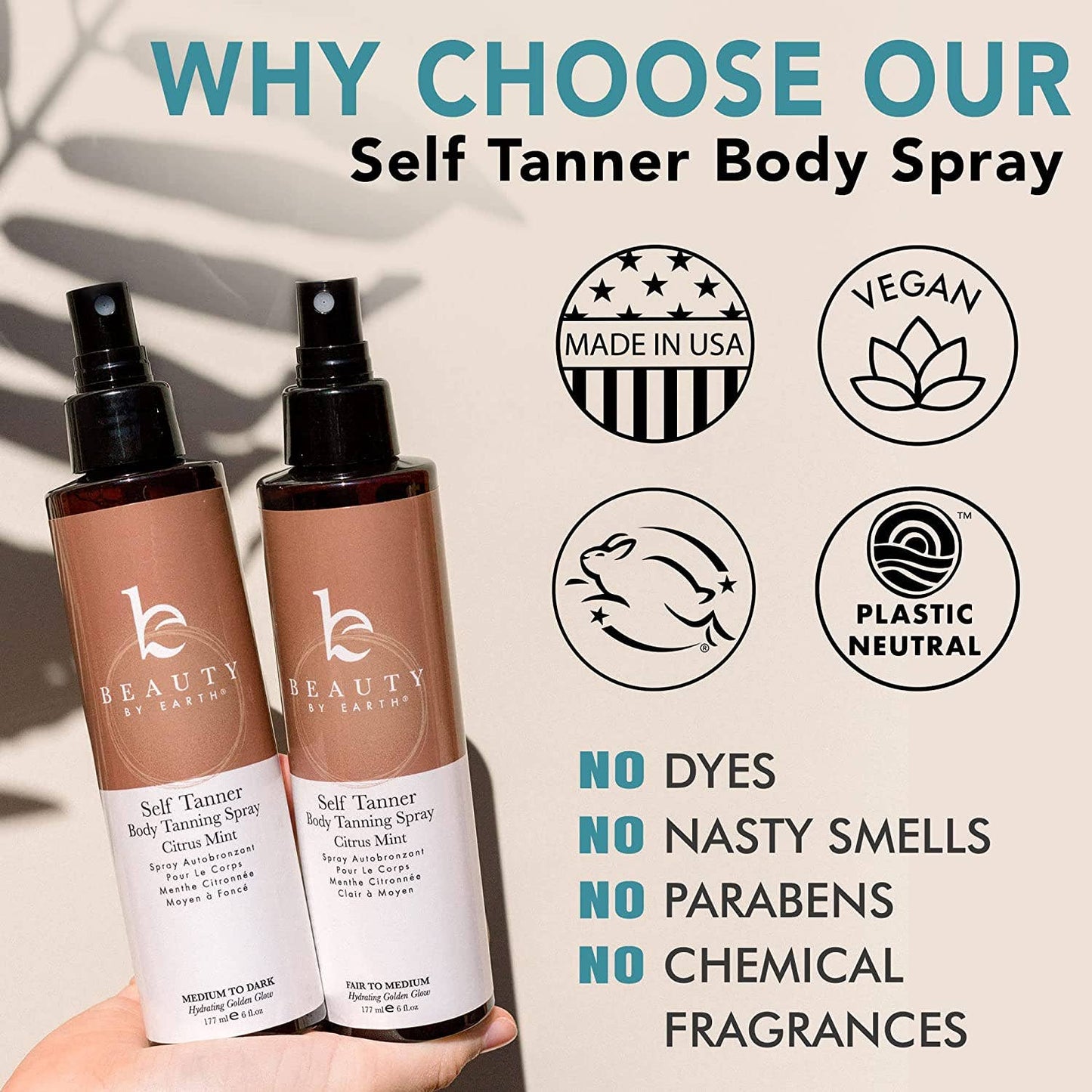 self tanner body spray
