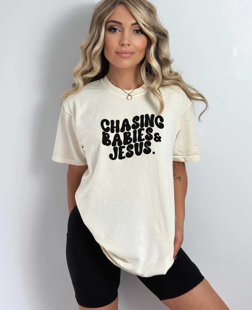 chasing babies + jesus© tee