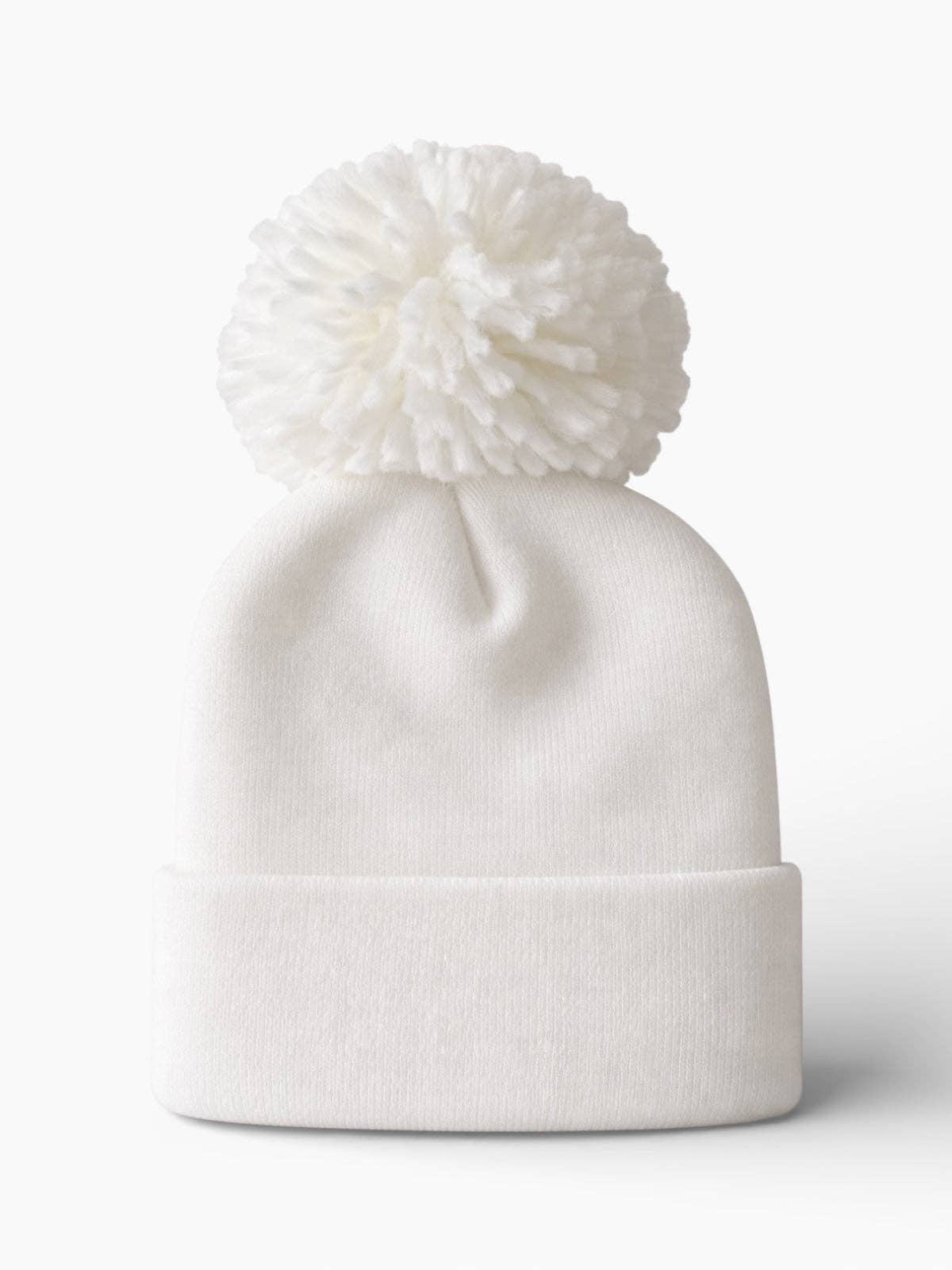 baby's first hat®, warm white pom
