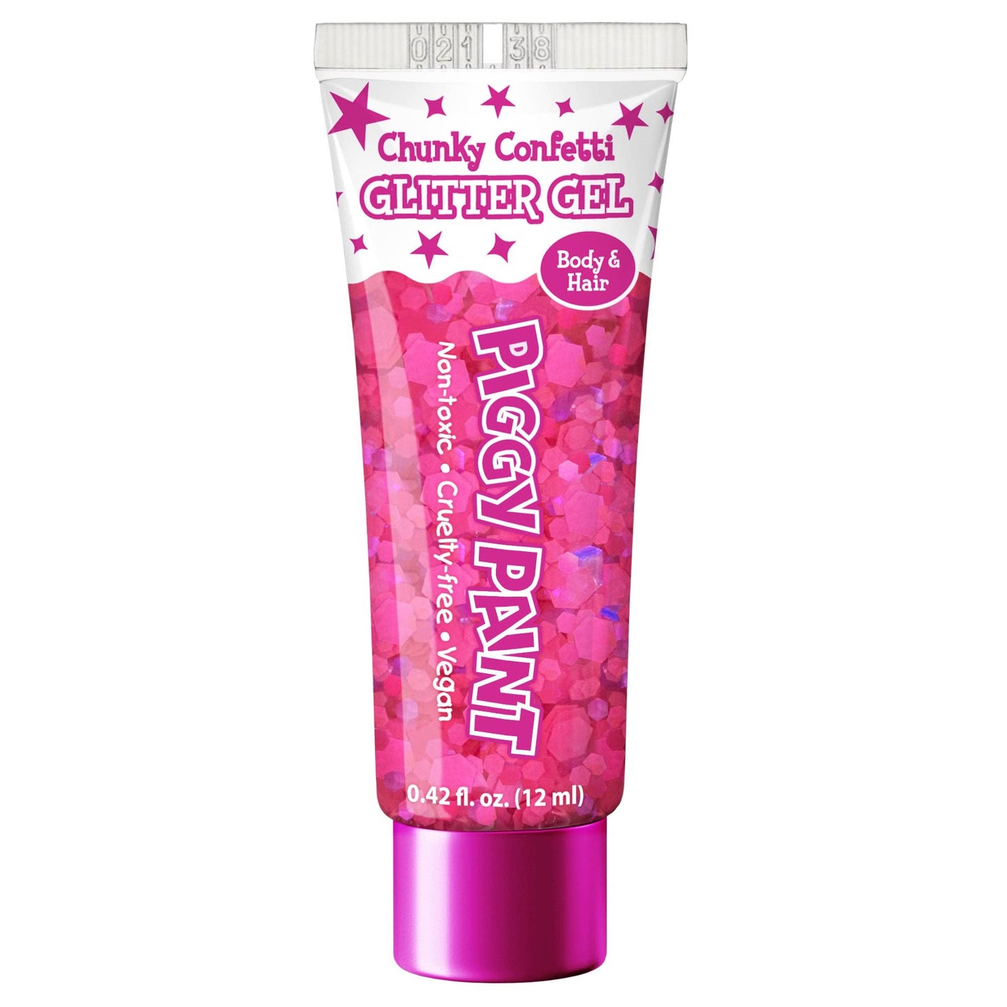 chunky confetti glitter gel - neon pink