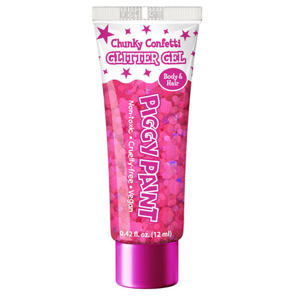 chunky confetti glitter gel - neon pink