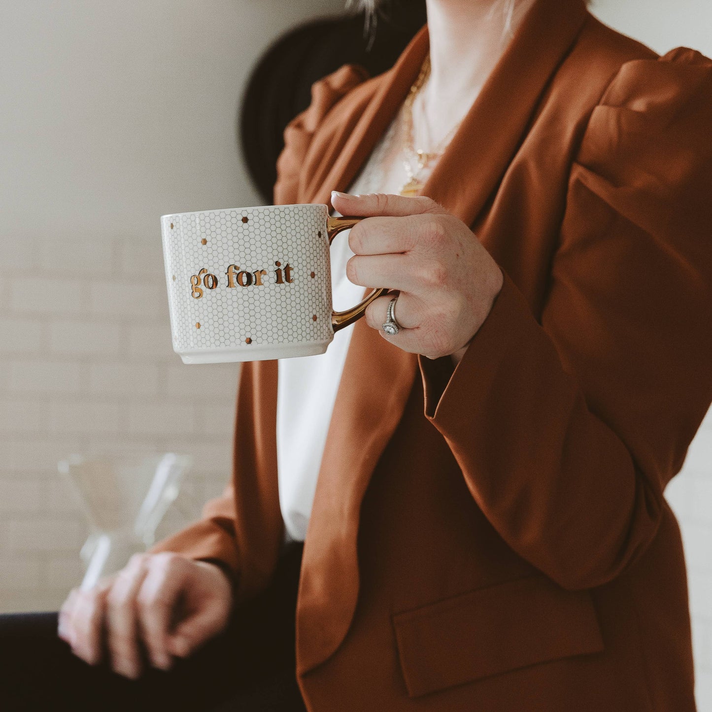 go for it gold tile coffee mug