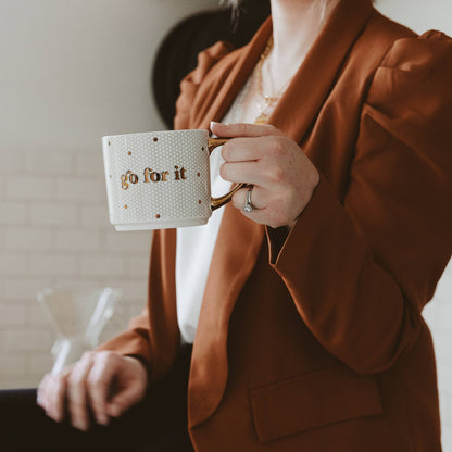 go for it gold tile coffee mug