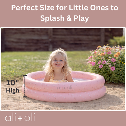two-ring inflatable kiddie pool - peony