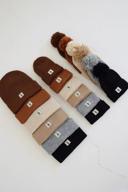 ff Knit Pom Top Beanie | Rust - Ivory Soul