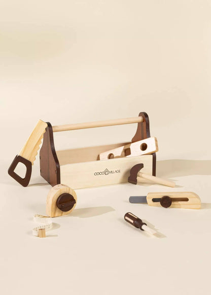 wooden tool playset