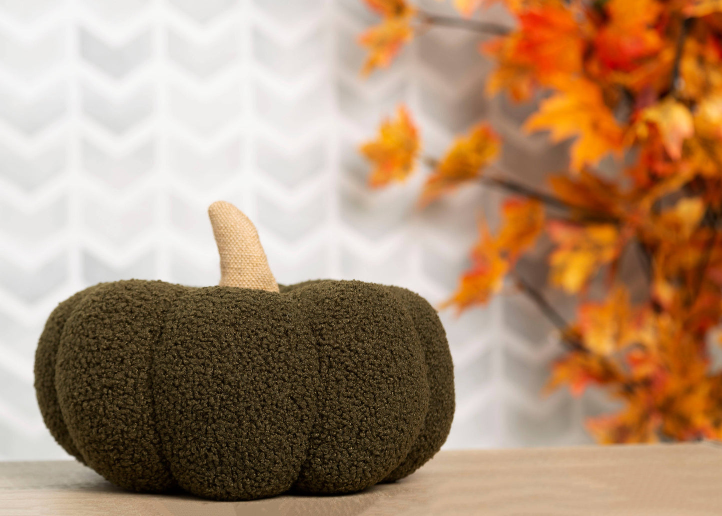 olive green sherpa pumpkin