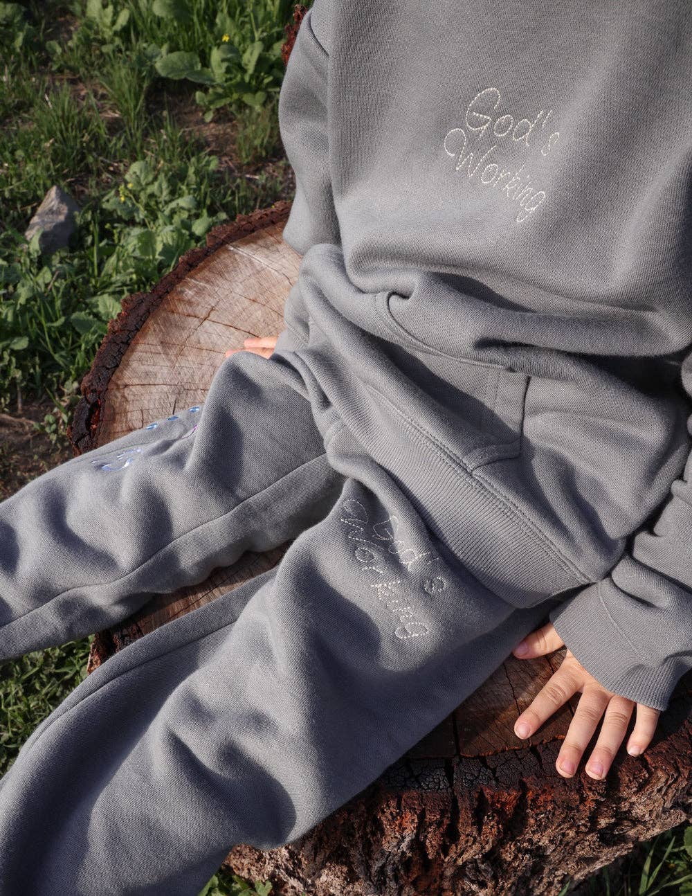 god's still working kids sweatpant