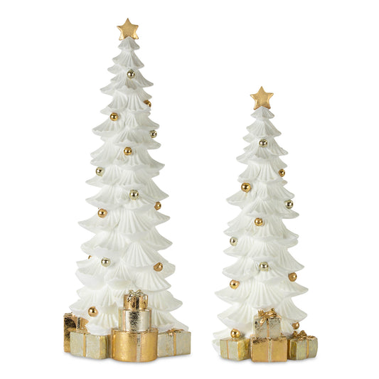 gold tree with packages