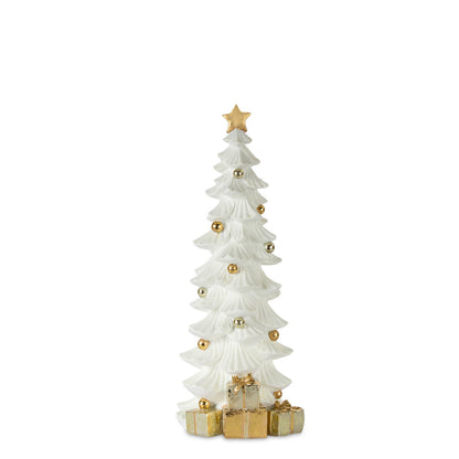 gold tree with packages