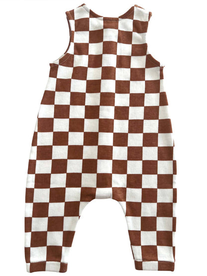 organic bay jumpsuit • stracciatella checkeredboard - Ivory Soul