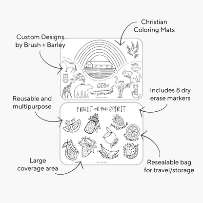 christian coloring mats