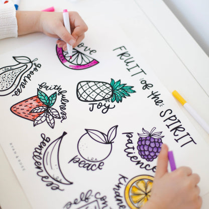 christian coloring mats