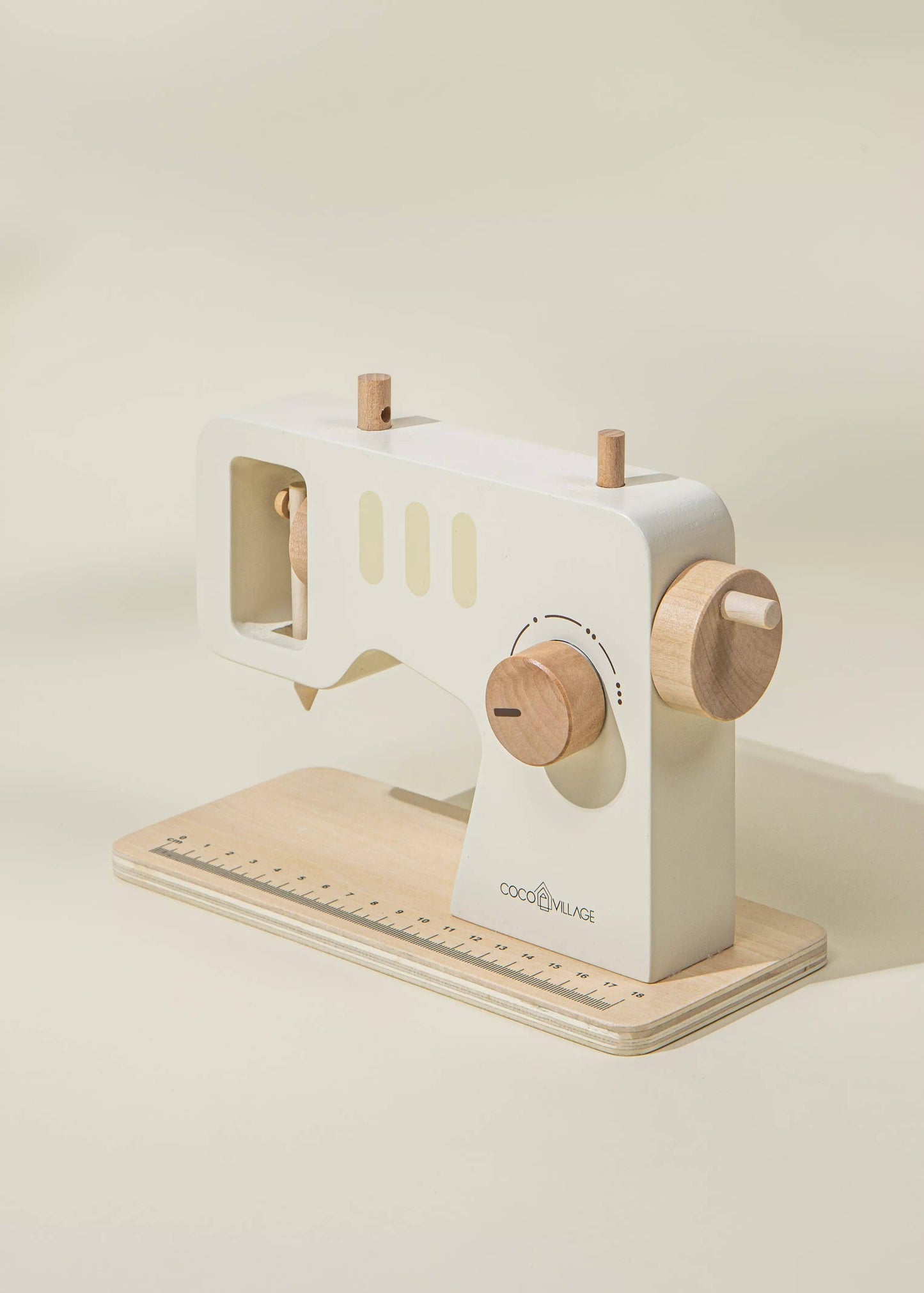 wooden sewing machine playset