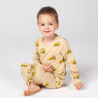 construction trucks, long sleeve set