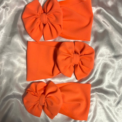 neon orange bow