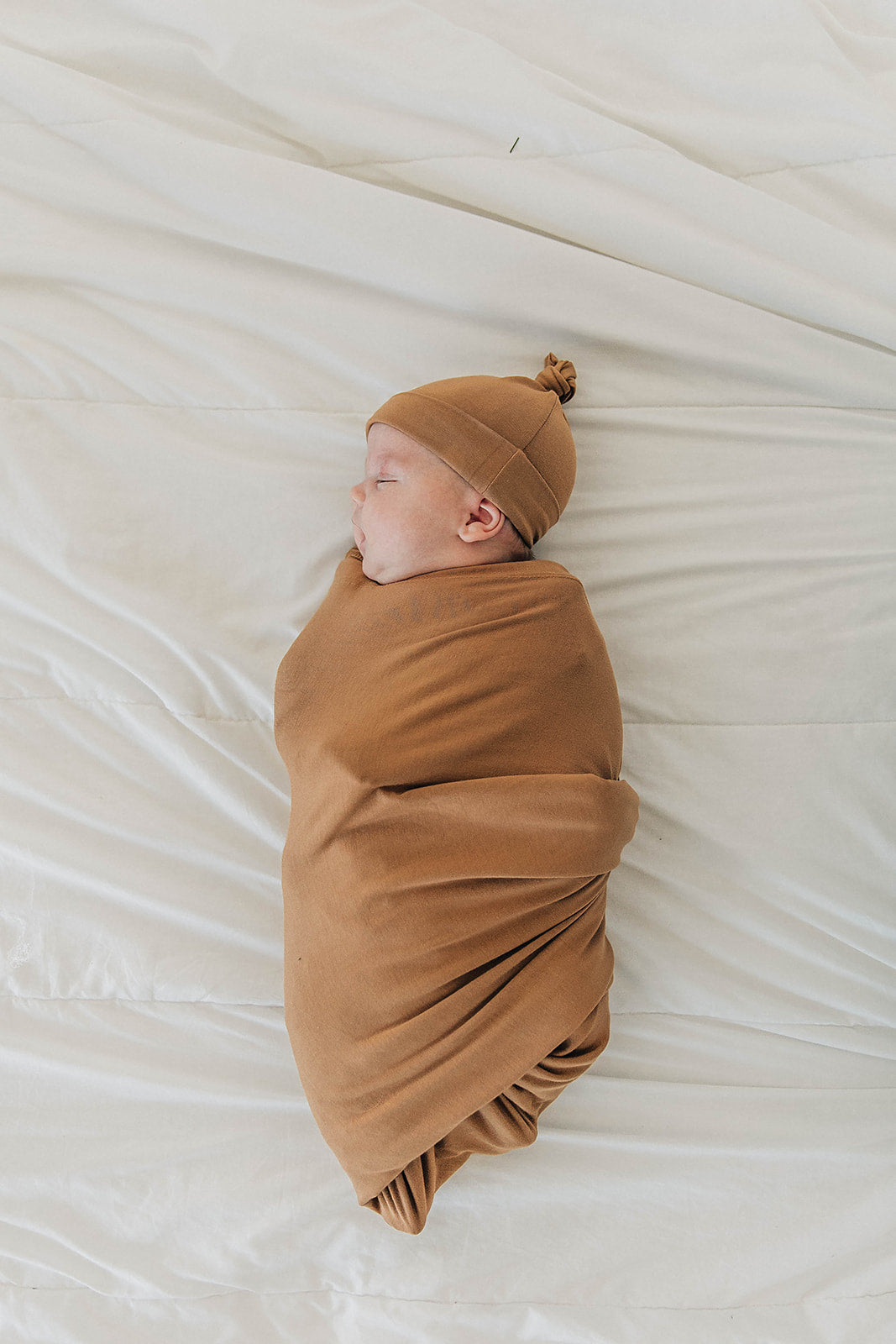 Mustard Bamboo Stretch Swaddle - Ivory Soul