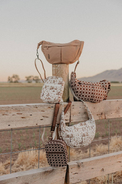 caramel crescent bag