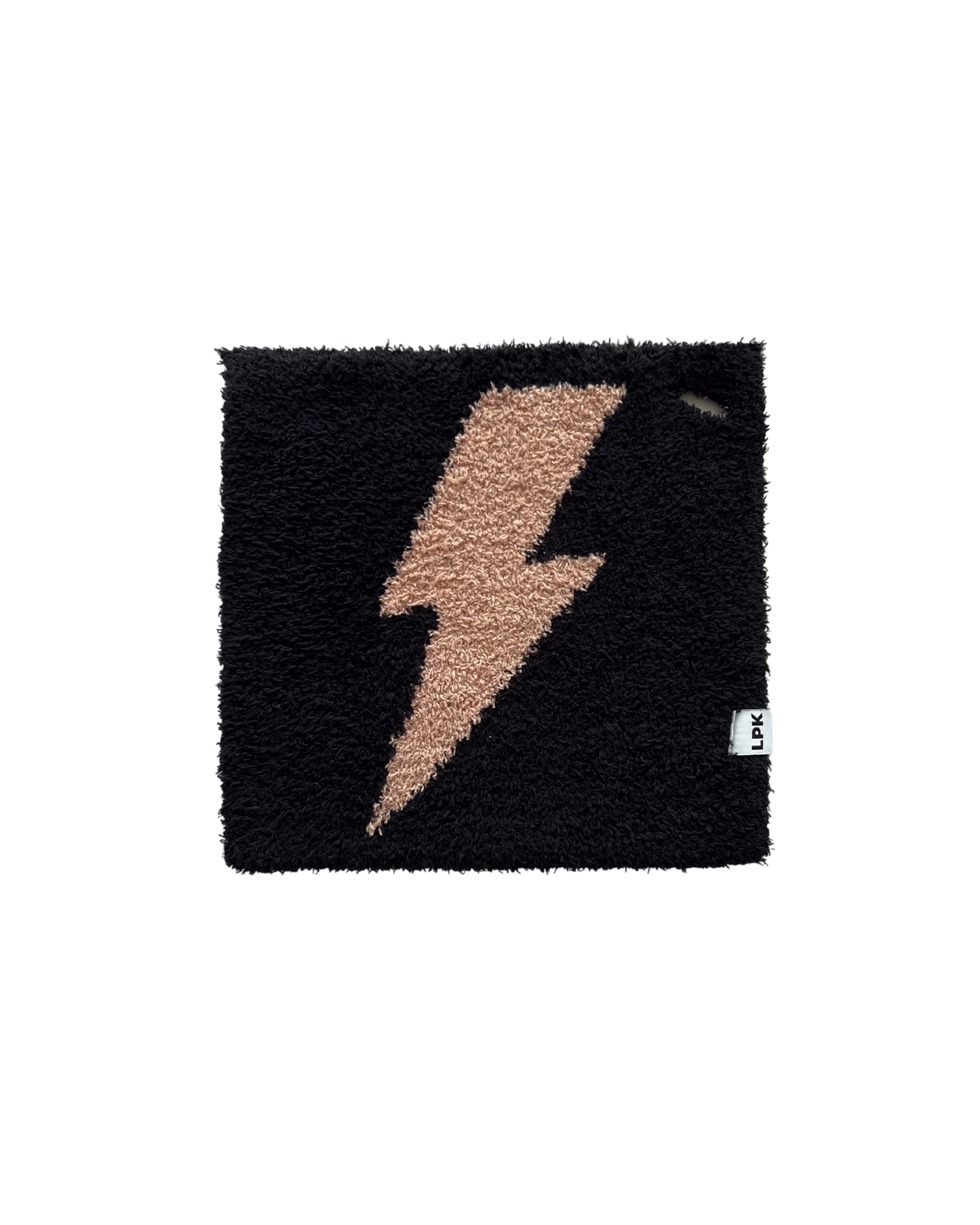 lightning bolt plush lovey | mocha