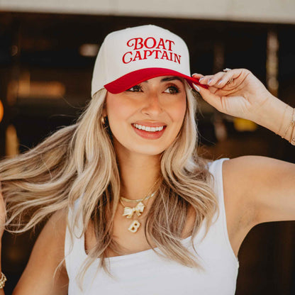 boat captain two-toned retro hat
