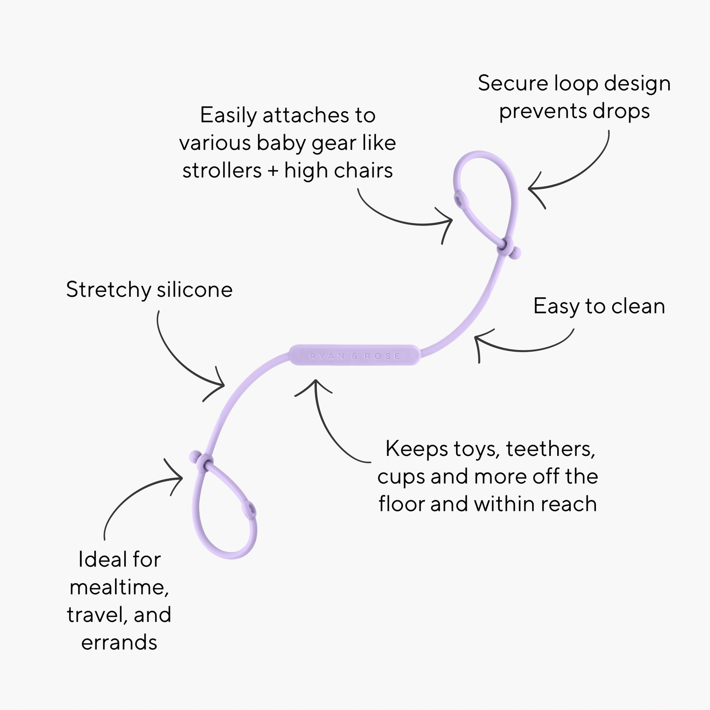 silicone toy strap