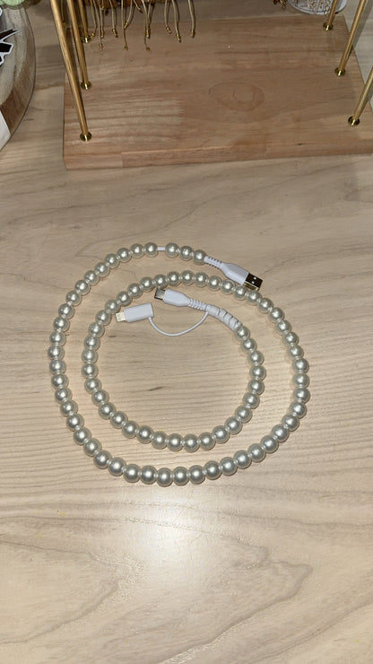 pretty in pearls charging cable