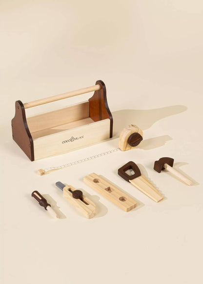 wooden tool playset