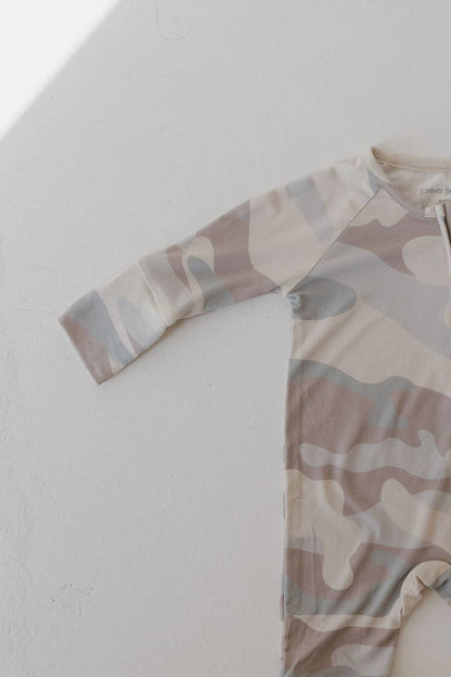 bamboo zip pajamas | camo