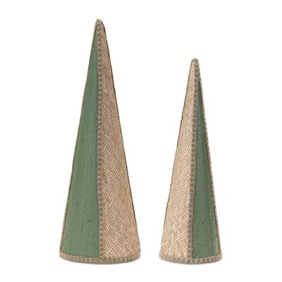 two tone bamboo tree cone