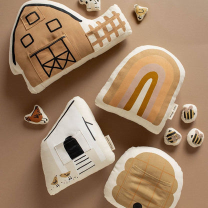 lucky rainbow canvas pillow