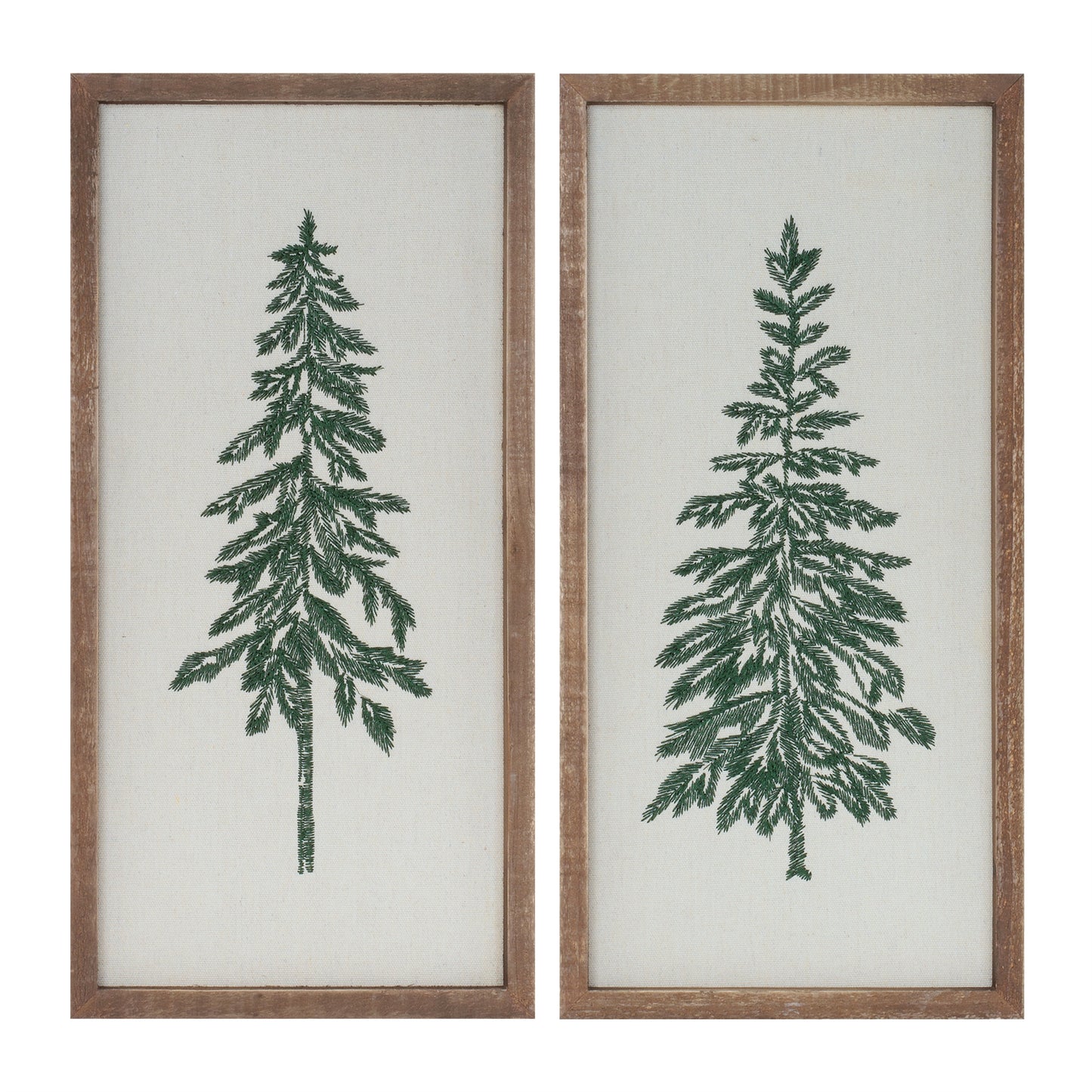 embroidered framed trees