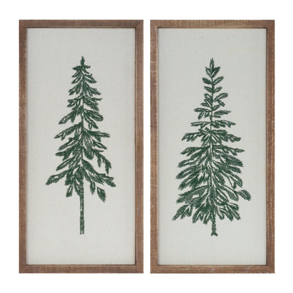 embroidered framed trees