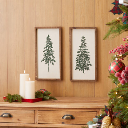 embroidered framed trees