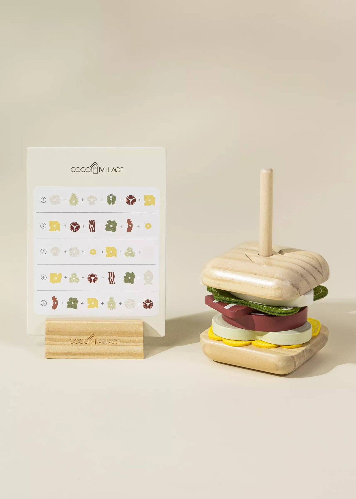 wooden stackable sandwich