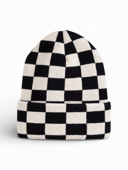 baby's first hat®, black/sand checkerboard
