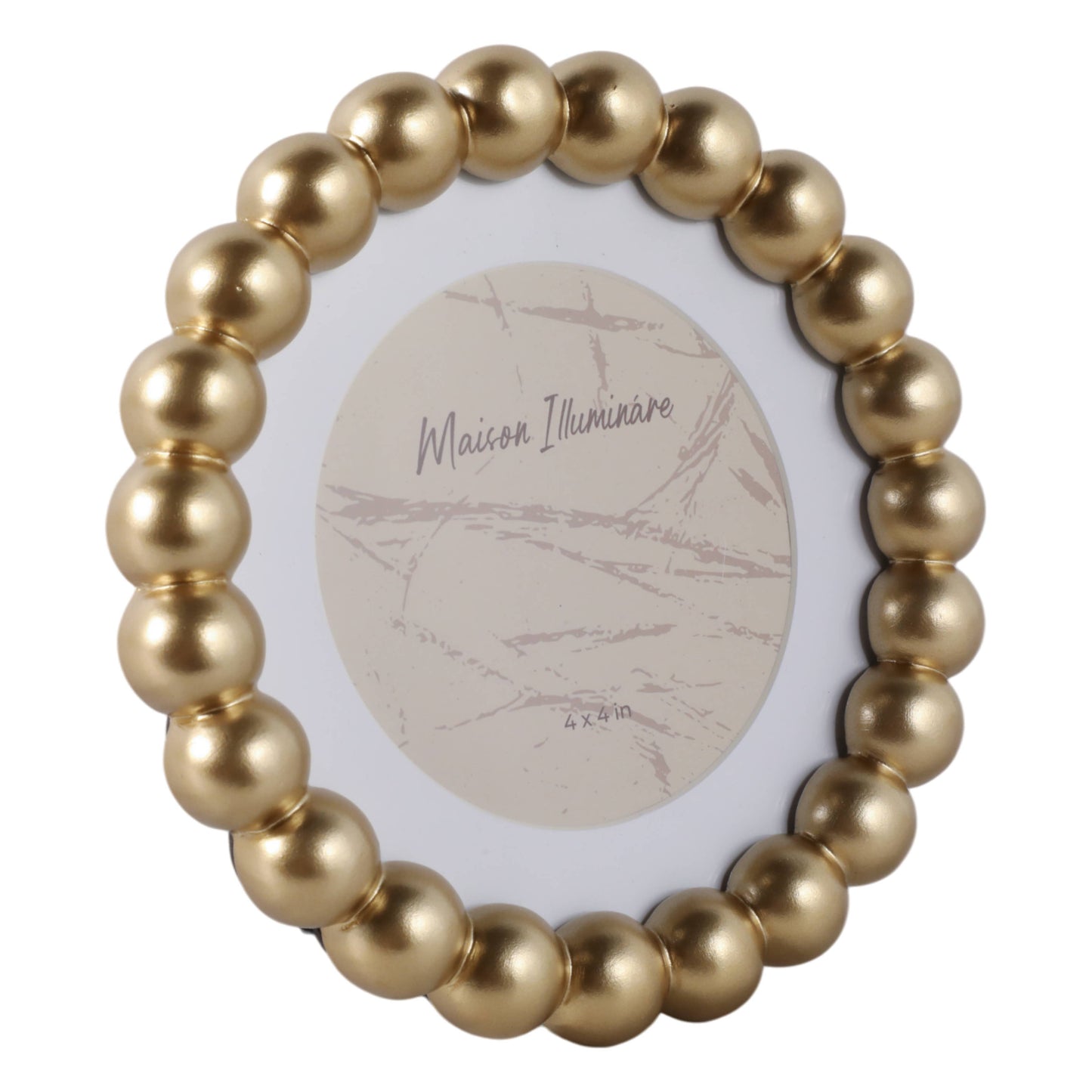 gold glass matted beaded photo frame