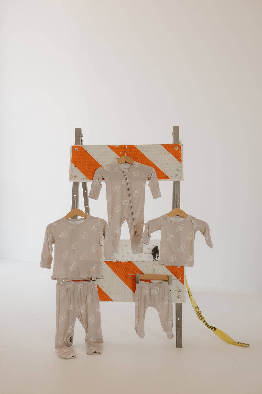 bamboo zip pajamas | excavator