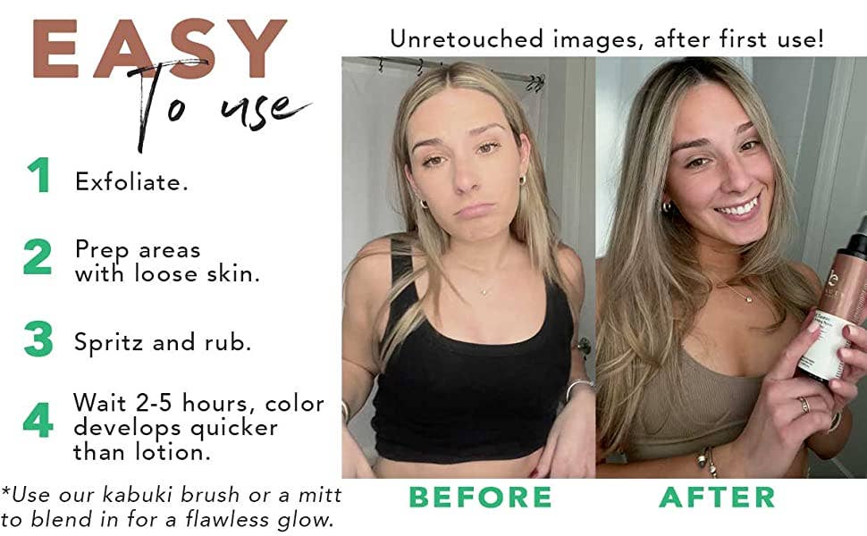 self tanner body spray