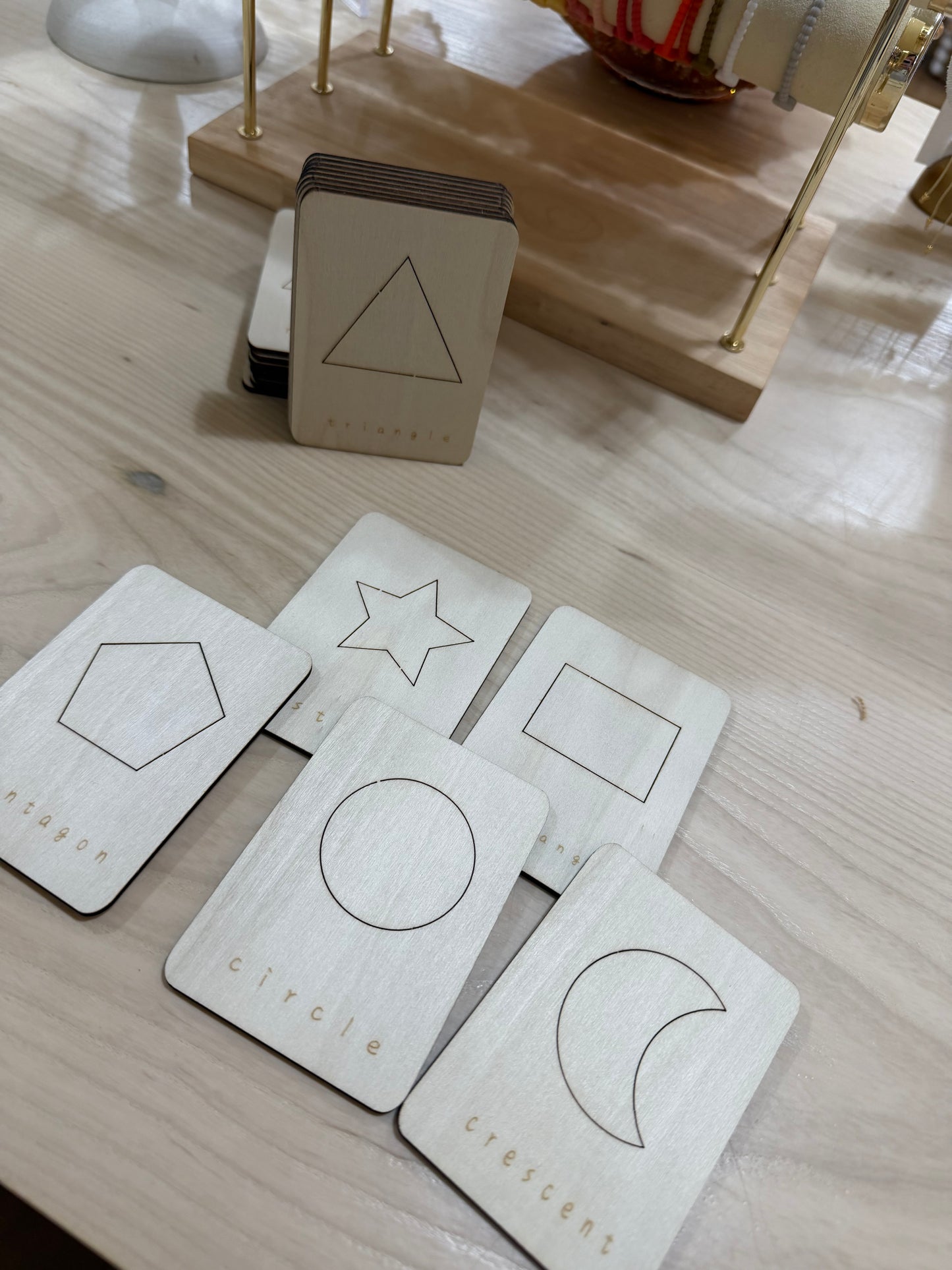 montessori shape tracing cards