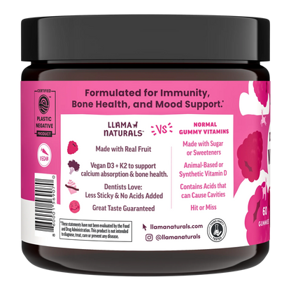 kids + adults vitamin d3 + k2 gummies